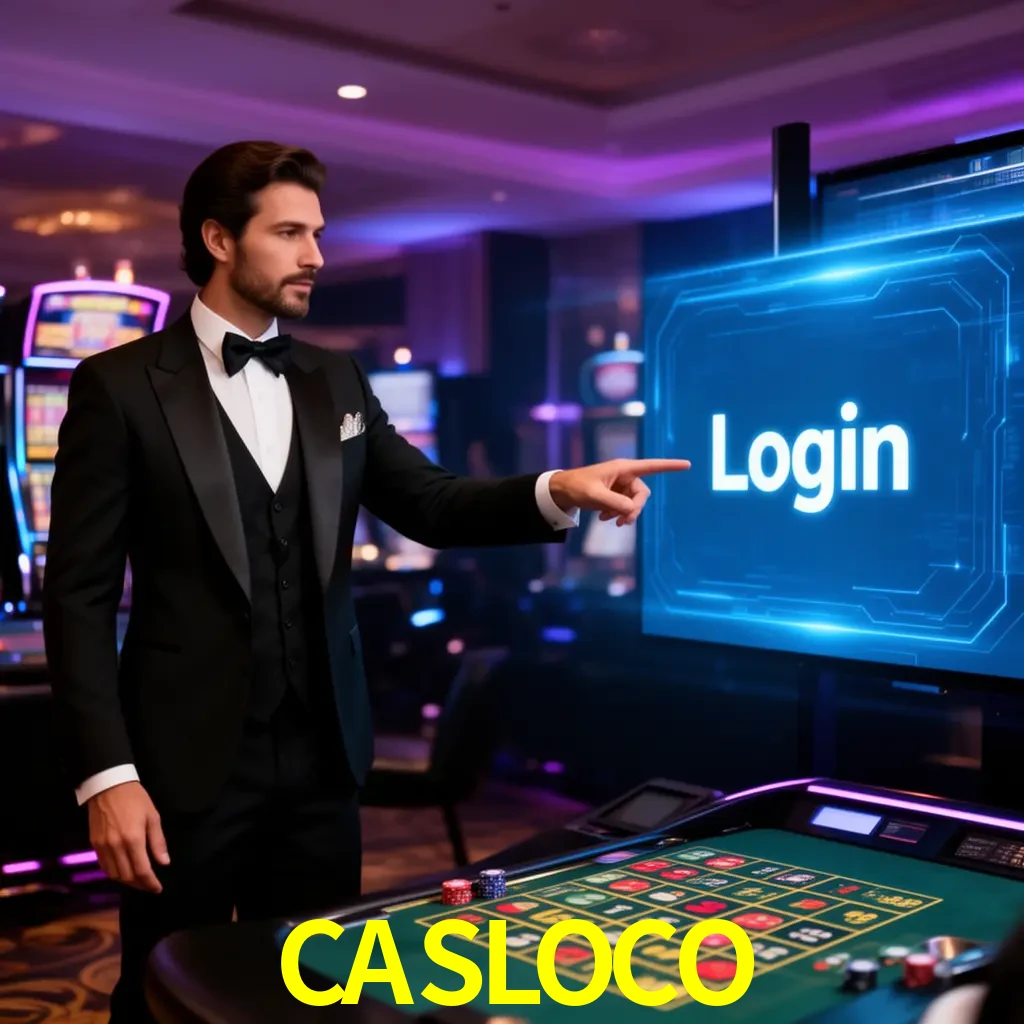 CASLOCO Login - OTP, cuenta y soporte Pantalla CASLOCO Login con OTP, contraseña, cuenta segura y soporte móvil